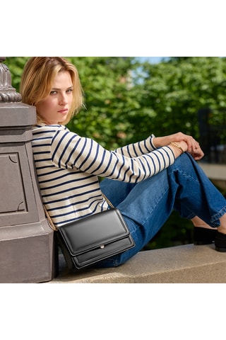 Borsa a tracolla in pelle Hélène - Nero