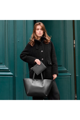 Shopping bag in pelle Lison - Nero