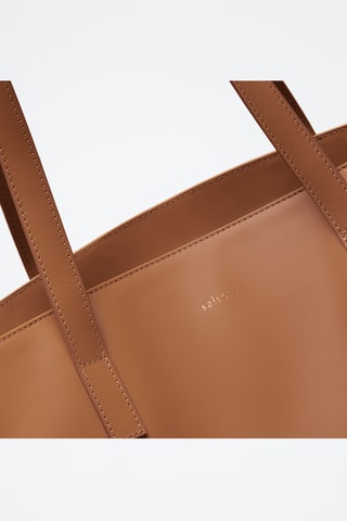 Shopping bag in pelle Lison - Marrone