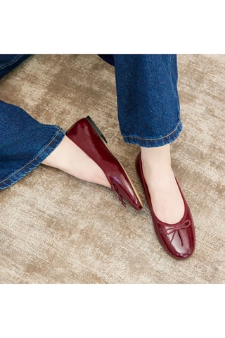 Ballerine in pelle verniciata Camille - Bordeaux