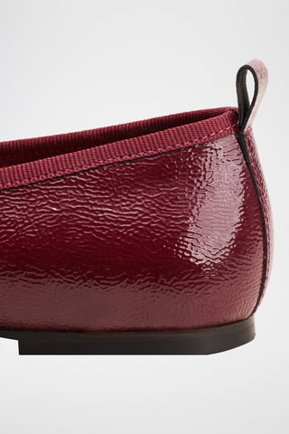 Ballerine in pelle verniciata Camille - Bordeaux