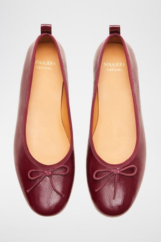 Ballerine in pelle verniciata Camille - Bordeaux