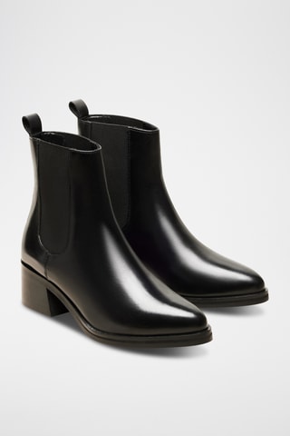 Stivaletti Beatles in pelle Lucie - Nero