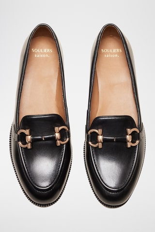 Mocassini in pelle Fleur - Nero