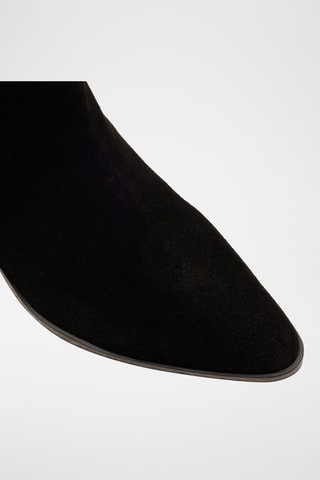 Stivaletti in pelle scamosciata Lucile - Nero