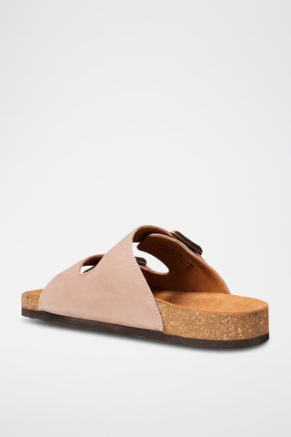 Ciabatte in pelle scamosciata Giverny - Beige