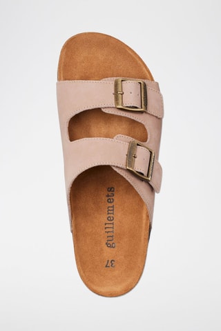 Ciabatte in pelle scamosciata Giverny - Beige