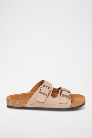 Ciabatte in pelle scamosciata Giverny - Beige