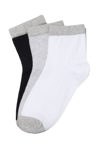 3 paia di calze - Bianco, nero e grigio