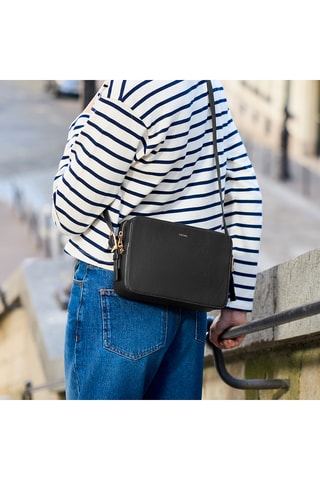 Borsa a tracolla in pelle Agathe - Nero