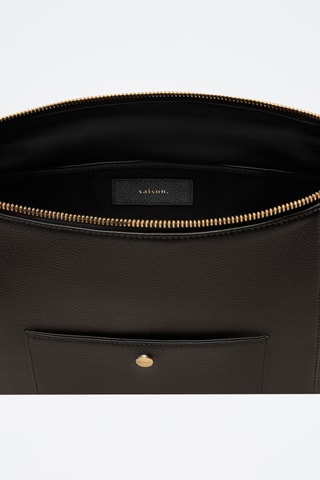 Borsa a spalla in pelle Alma - Nero