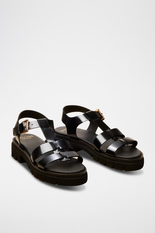 Sandali platform in pelle Raphaëlle - Nero