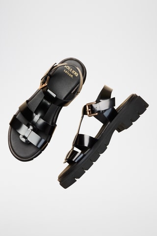 Sandali platform in pelle Raphaëlle - Nero