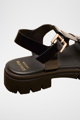 Sandali platform in pelle Raphaëlle - Nero