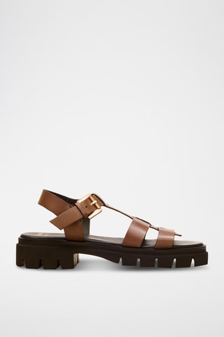 Sandali platform in pelle Raphaëlle - Marrone