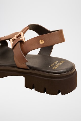Sandali platform in pelle Raphaëlle - Marrone