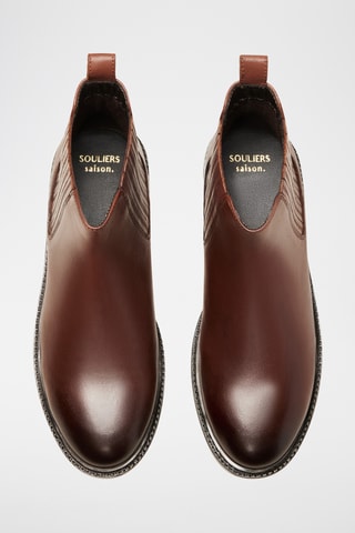 Stivaletti Beatles in pelle Edith - Marrone