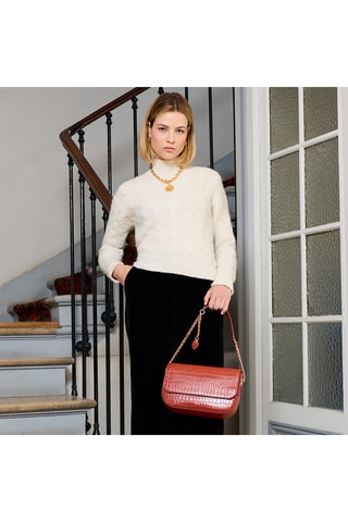 Borsa a tracolla in pelle Alice - Arancione