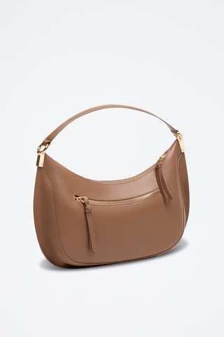 Borsa a spalla in pelle Ingrid - Taupe