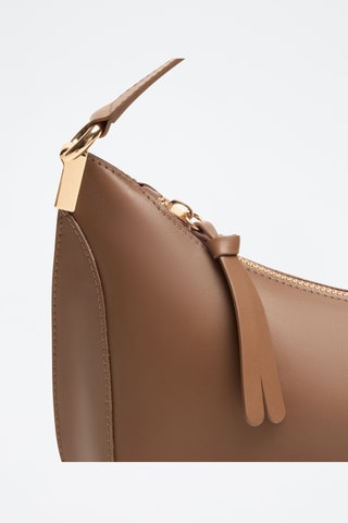 Borsa a spalla in pelle Ingrid - Taupe