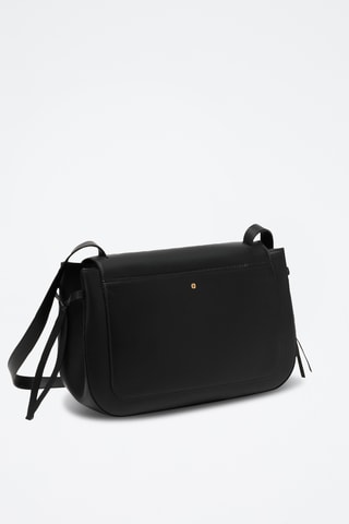 Borsa a tracolla in pelle di vitello Ilona - Nero