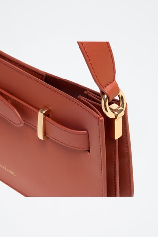 Borsa a spalla in pelle Inès - Arancione