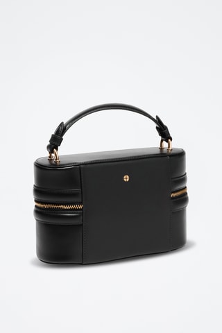 Borsa a mano in pelle di vitello Maëlle - Nero