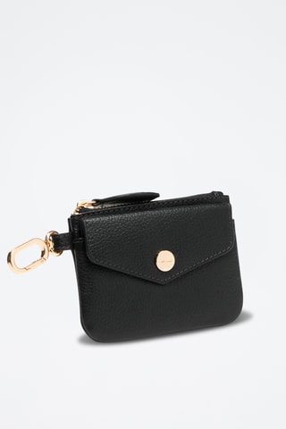 Portamonete in pelle Miki - Nero