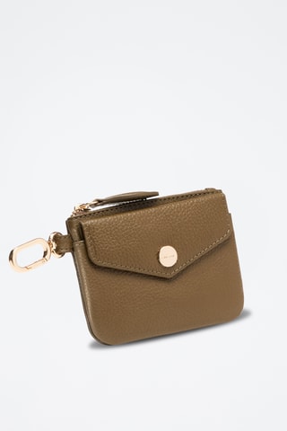 Portamonete in pelle Miki - Taupe