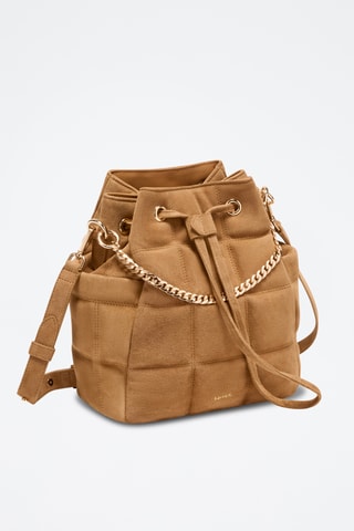 Borsa a secchiello in pelle Ninon - Cammello