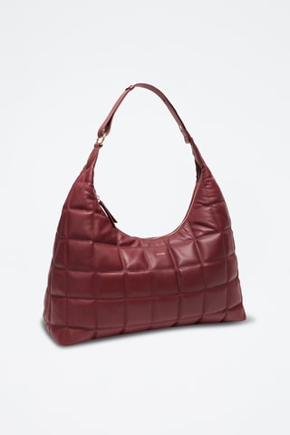 Borsa a spalla in pelle di montone Zazie - Bordeaux