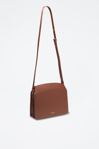 Borsa a tracolla in pelle di vitello Suzon - Marrone
