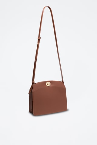 Borsa a tracolla in pelle di vitello Suzon - Marrone