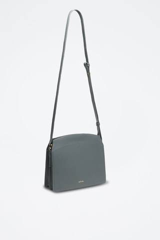 Borsa a tracolla in pelle di vitello Suzon - Grigio