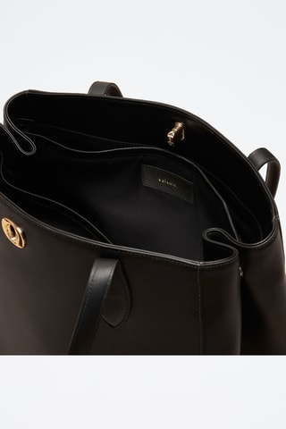 Borsa a mano in pelle Camille - Nero