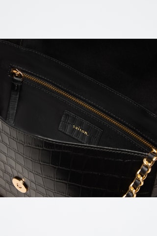 Borsa a tracolla in pelle Alice - Nero