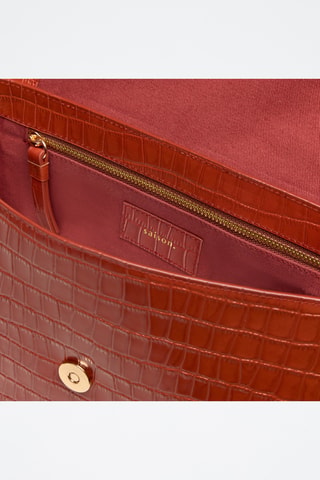 Borsa a tracolla in pelle Albane - Arancione
