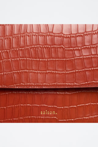 Borsa a tracolla in pelle Albane - Arancione
