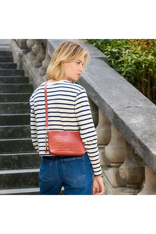Borsa a spalla in pelle Emma - Arancione