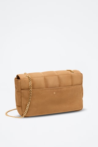 Borsa a tracolla in pelle scamosciata Frida - Cammello