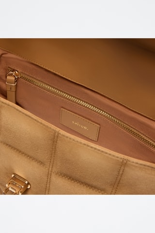 Borsa a tracolla in pelle scamosciata Frida - Cammello