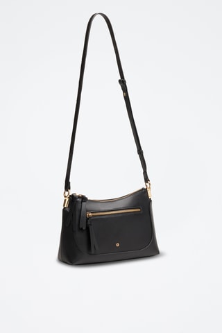 Borsa a tracolla in pelle di vitello Denise - Nero