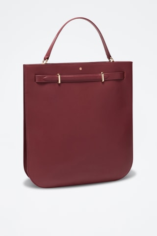 Borsa a mano in pelle di vitello Julia - Bordeaux