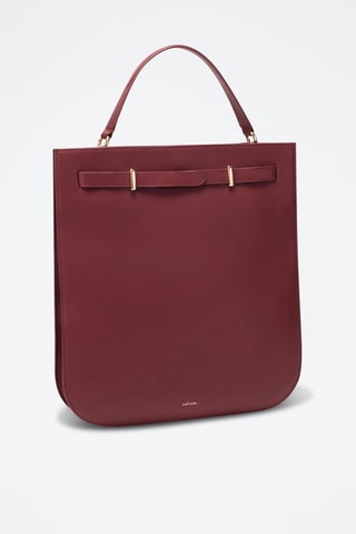 Borsa a mano in pelle di vitello Julia - Bordeaux