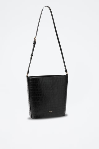 Borsa a secchiello in pelle Luz - Nero