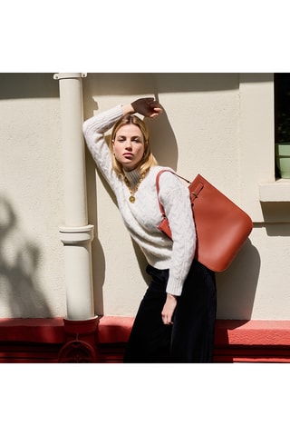 Borsa a spalla in pelle Julia - Arancione