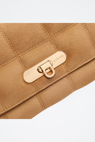 Pochette in pelle scamosciata Ruth - Cammello