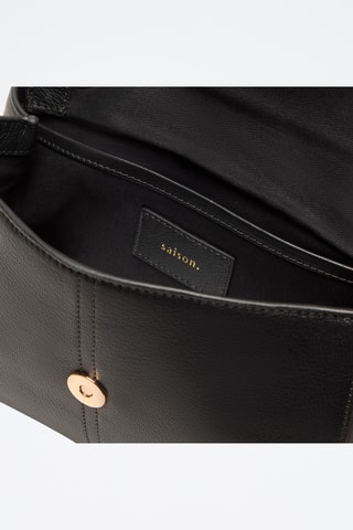 Borsa a spalla in pelle di capra Paloma - Nero