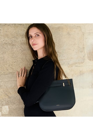 Borsa a spalla in pelle Pilar - Nero