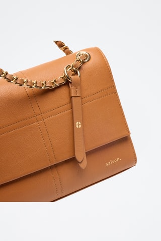 Borsa a spalla in pelle di capra Paloma - Cammello